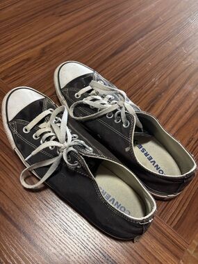 Converse Black and White Low-Top Canvas Sneakers